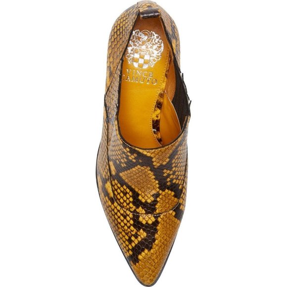 Vince Camuto Jetera Ankle Western Bootie Gold NEW - Picture 3 of 12